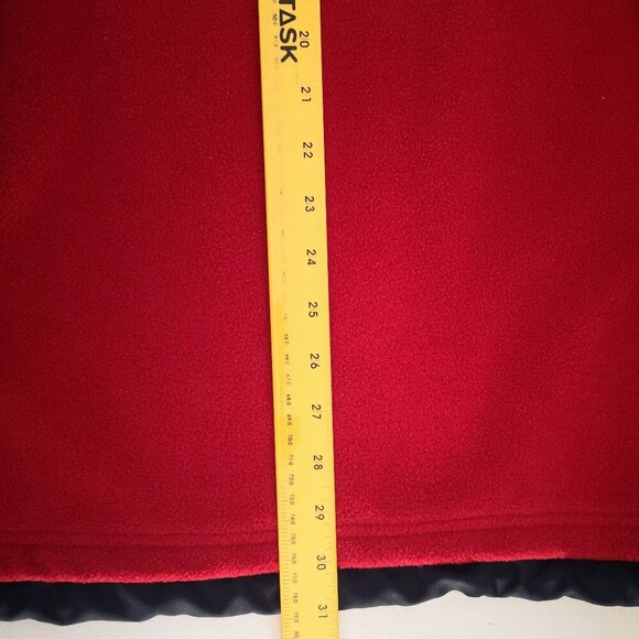 Wind River Men's Size XL Red & Navy V-neck Loose Fit Fleece Sweat Top - Picture 10 of 10